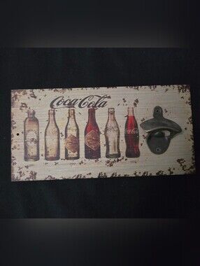Coca Cola Vintage Bottle Wall Decor With Bottle Opener